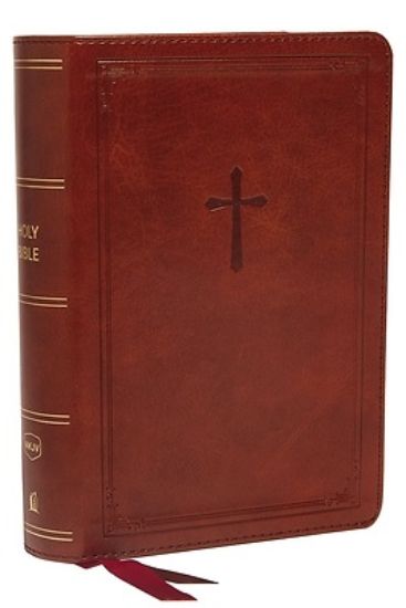 Picture of Nkjv, Reference Bible, Compact, Leathersoft, Brown, Red Letter Edition, Comfort Print