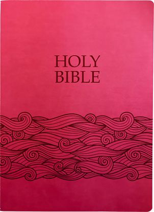 Picture of Kjver Holy Bible, Wave Design, Large Print, Berry Ultrasoft