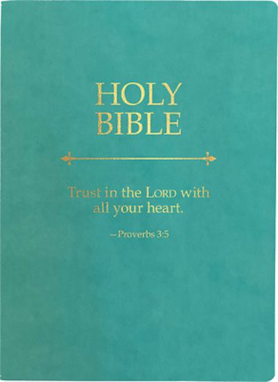 Picture of Kjver Holy Bible, Trust in the Lord Life Verse Edition, Large Print, Coastal Blue Ultrasoft