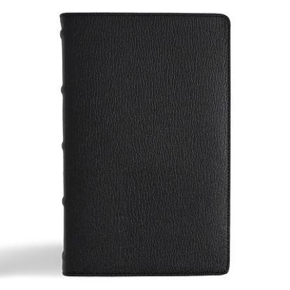 Picture of NASB Single-Column Personal Size Bible, Holman Handcrafted Edition, Black Premium Goatskin