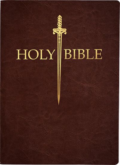 Picture of KJV Sword Bible, Large Print, Mahogany Genuine Leather, Thumb Index