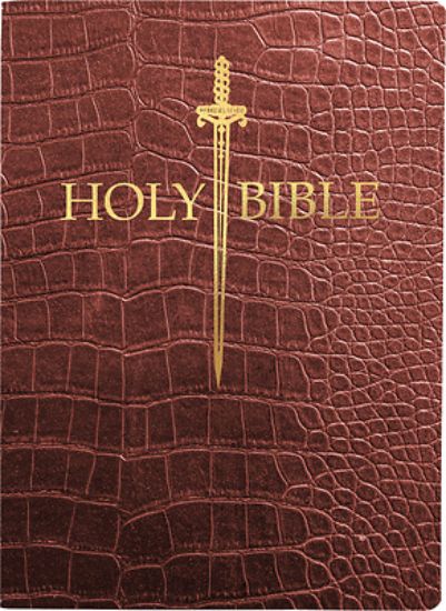 Picture of KJV Sword Bible, Large Print, Walnut Alligator Bonded Leather, Thumb Index