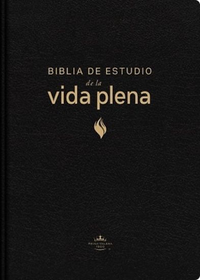 Picture of Rvr60, Biblia de Estudio de la Vida Plena, Edición Clásica, Piel Fabricada, Negro, Palabras de Jesús En Rojo, Comfort Print
