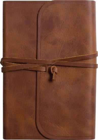 Picture of ESV Thinline Bible, Red Letter (Natural Leather, Brown, Flap with Strap)