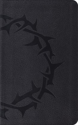 Picture of ESV Thinline Bible, Red Letter (Trutone, Charcoal, Crown Design)