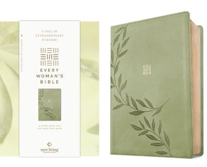 Picture of NLT Every Woman's Bible, Filament Enabled (Leatherlike, Olive Branch Green, Red Letter)