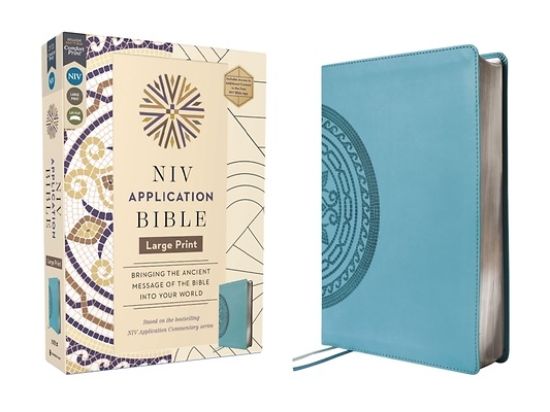 Picture of NIV Application Bible, Large Print, Leathersoft, Teal, Red Letter, Comfort Print