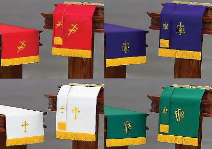 Picture of Embroidered Reversible Red/White, Purple/Green Six-Piece Parament Set XL XL