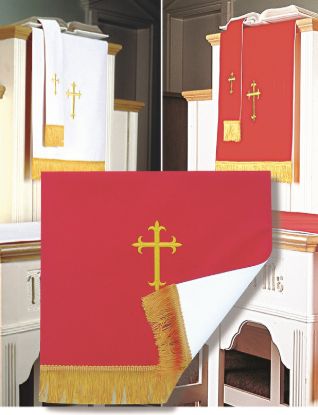 Picture of Embroidered Reversible Red/White Two-Piece Parament Set