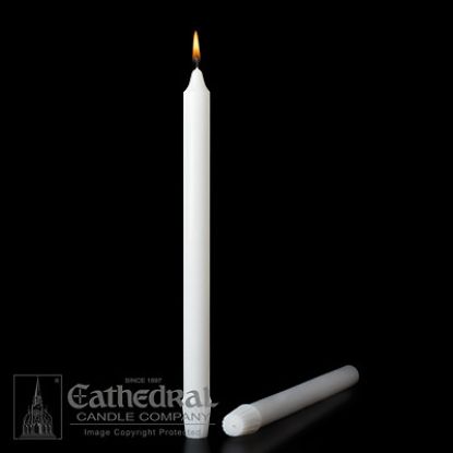 Picture of Stearic Altar Candles Cathedral 9 3/8 x 1 1/8 Pack of 18 Self-fitting