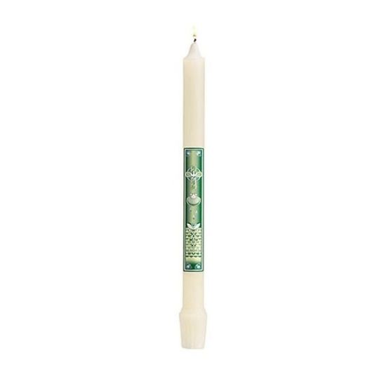 Picture of Dove with Shell Baptism Candle - Straight Side