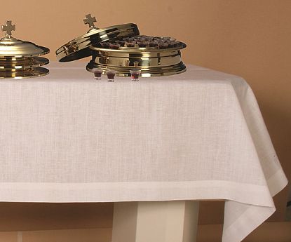 Picture of 100% Linen Plain  Table Cover  50x80