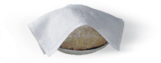 Picture of Embroidered Linen-Look Latin Cross  Bread Plate Napkin