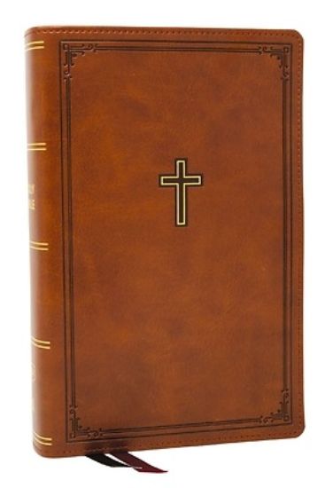 Picture of KJV Personal Size Large Print End-Of-Verse Reference Bible, Brown Leathersoft, Red Letter, Comfort Print (Thumb Indexed)