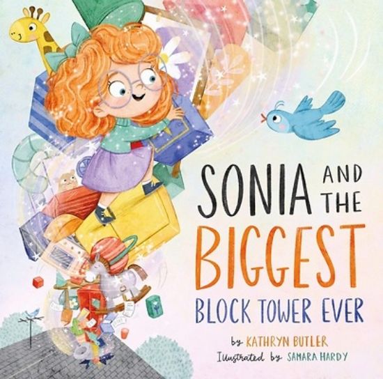 Picture of Sonia and the Biggest Block Tower Ever