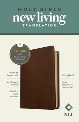 Picture of NLT Compact Bible, Filament Enabled Edition (Red Letter, Leatherlike, Rustic Brown)