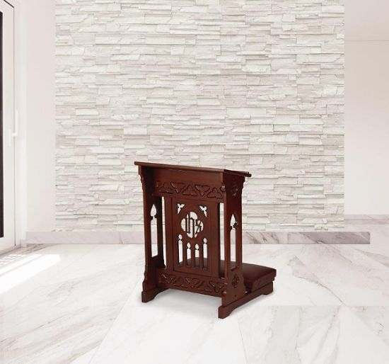 Picture of Florentine Collection Padded Kneeler - Walnut Stain