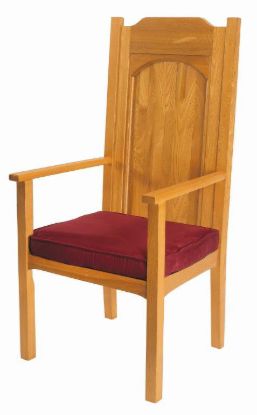 Picture of Abbey Collection Celebrant Chair - Medium Oak Stain