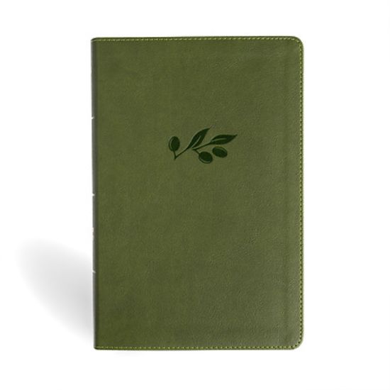 Picture of NASB Giant Print Reference Bible, Olive Leathertouch