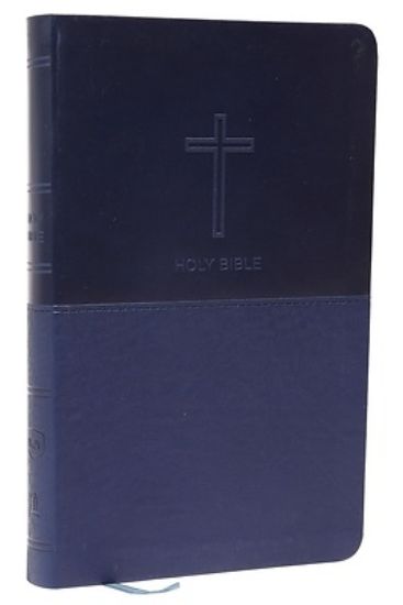Picture of NKJV, Value Thinline Bible, Standard Print, Imitation Leather, Blue, Red Letter Edition