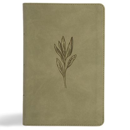 Picture of NASB Large Print Personal Size Reference Bible, Sage Suedesoft Leathertouch