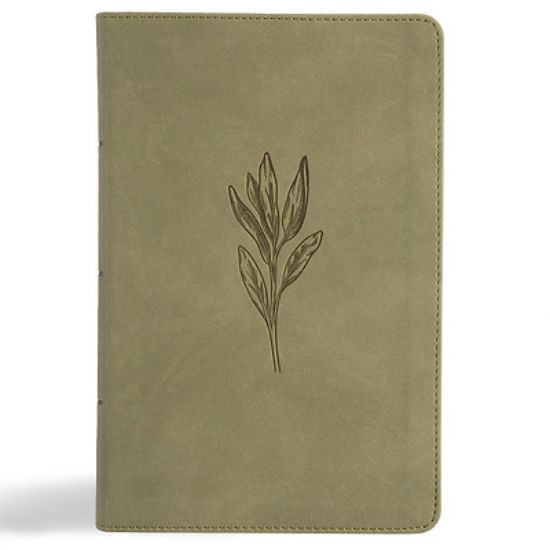 Picture of NASB Large Print Personal Size Reference Bible, Sage Suedesoft Leathertouch