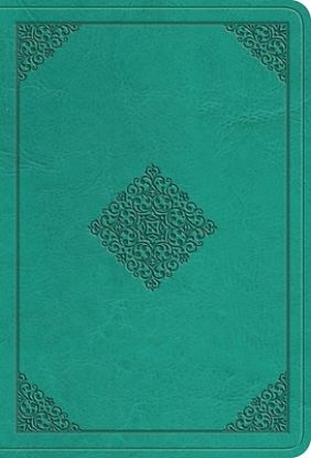 Picture of ESV Value Large Print Compact Bible (Trutone, Teal, Ornament Design)
