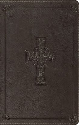 Picture of ESV Thinline Bible, Red Letter (Trutone, Charcoal, Celtic Cross Design)