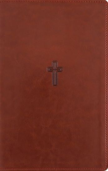 Picture of Nasb, Personal Size Reference Bible, Large Print, Paragraph Style, Leathersoft, Brown, Red Letter, 1995 Text, Comfort Print