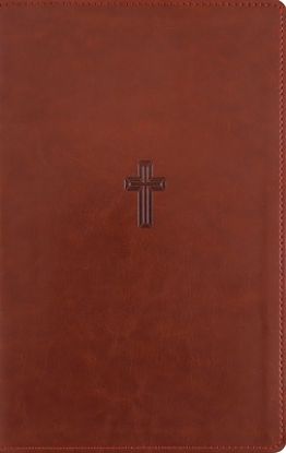 Picture of Nasb, Personal Size Reference Bible, Large Print, Paragraph Style, Leathersoft, Brown, Red Letter, Thumb Indexed, 1995 Text, Comfort Print