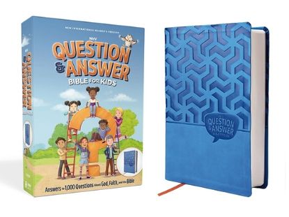 Picture of Nirv, Question and Answer Bible for Kids, Leathersoft, Blue, Comfort Print