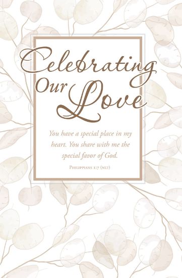Picture of Celebrating Our Love Wedding Regular Size Bulletin