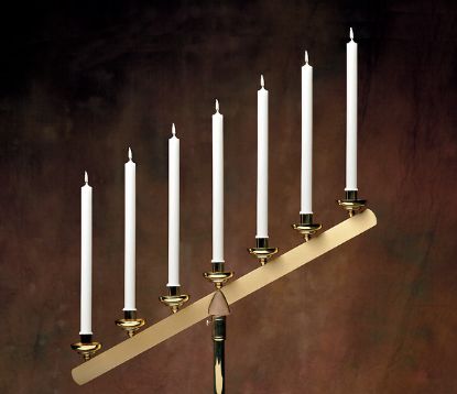 Picture of 51% Beeswax Altar Candles Emkay 8 1/2 x 7/8 Pack of 36 Self-Fitting End