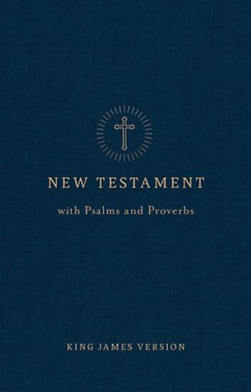 Picture of KJV Pocket New Testament with Psalms and Proverbs, Navy Trade Paper