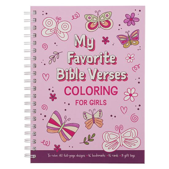 Picture of Coloring Book Favorite Bible Verses for Girls Wirebound