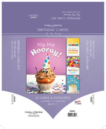 Picture of Hip Hip Hooray! Birthday Cards - Box of 12