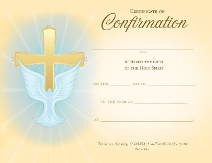 Picture of Teach Me Thy Way Confirmation Certificate