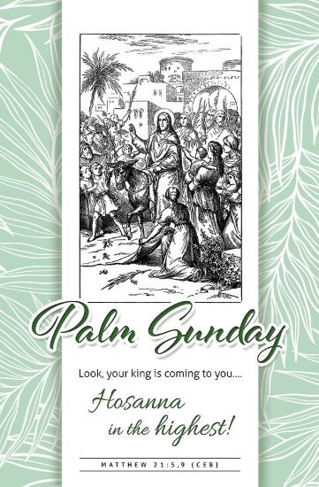 Picture of Palm Sunday Look King is Coming to You Bulletin