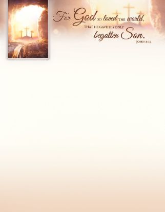 Picture of Easter For God so Loved the World Letterhead
