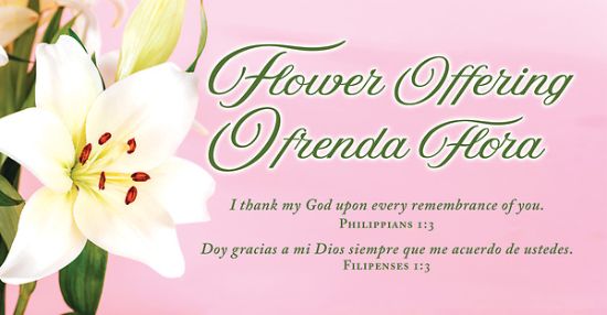 Picture of Flower I Thank my God Offering Envelope Bilingual