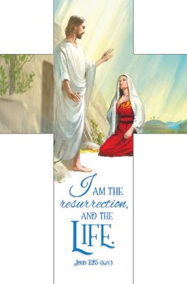 Picture of Easter Cross I am the Resurrection Bookmark