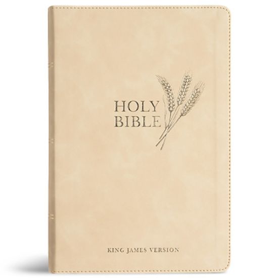 Picture of KJV Giant Print Reference Bible, Cream Leathertouch, Indexed