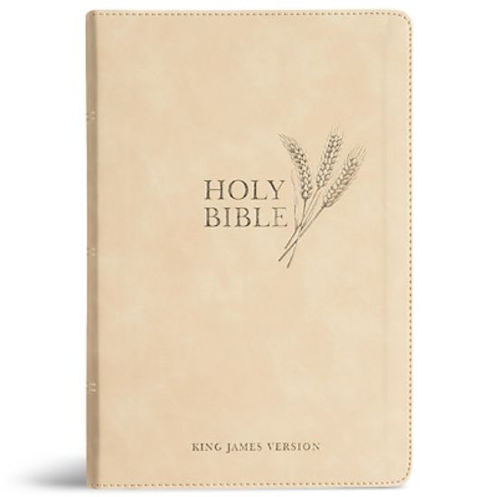 Picture of KJV Giant Print Reference Bible, Cream Leathertouch