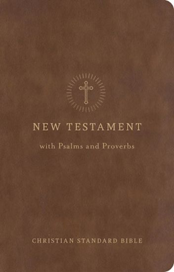 Picture of CSB Pocket New Testament with Psalms and Proverbs, Easy-To-Read Optimal Type, Brown Leathertouch