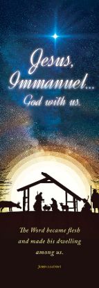 Picture of Banner Jesus Immannuel Christmas 2 x 6  Vinyl