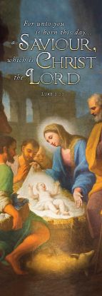 Picture of Banner Christmas Unto is Born 2 x 6 Vinyl