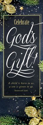 Picture of Banner Celebrate God's Christmas 2 x 6 Fabric