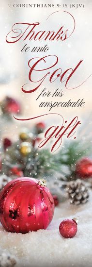 Picture of Banner Thanks Be Unto God Gift Christmas 2 x 6 Vinyl