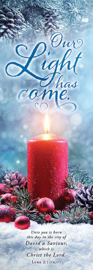 Picture of Banner Our Light Has Come Christmas 2x6 Vinyl