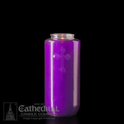 Picture of Cathedral 5-Day Glass Offering Candle - Purple